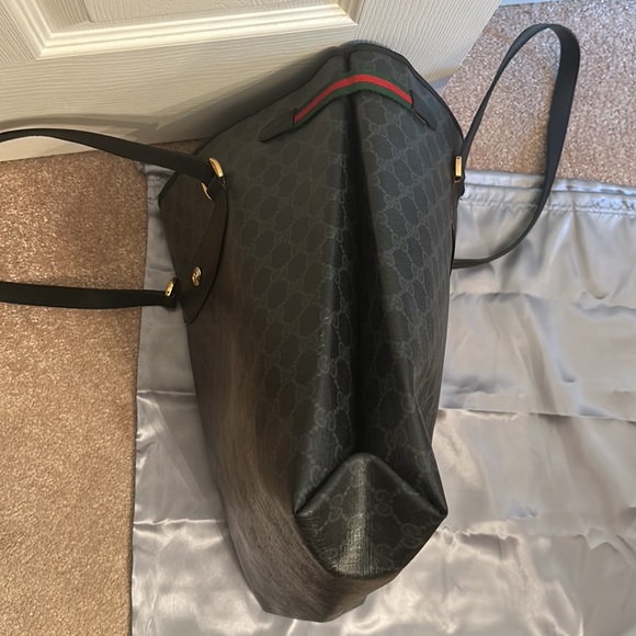 Gucci Supreme Sherry Line Tote Bag - Black - Picture 3 of 11